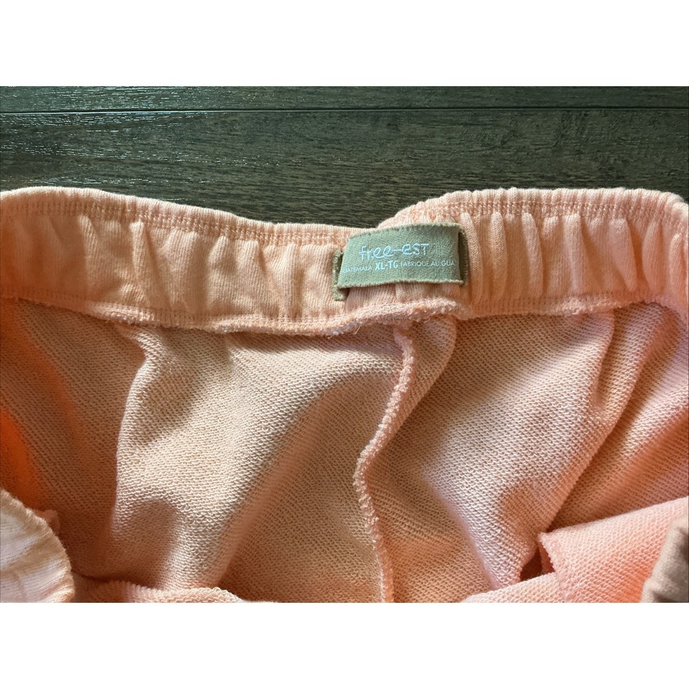 Free People Free-Est Lounge Shorts Sweats Elastic Waist XL Peach Orange Comfy - Picture 2 of 4
